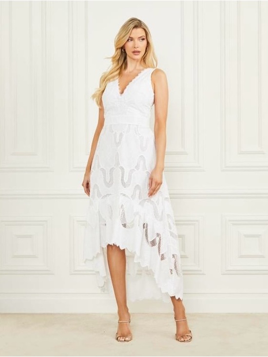 Guess by Marciano Dresses & Skirts - Marciano by Guess White Lace High-Low Maxi Dress NWT -100% Cotton
